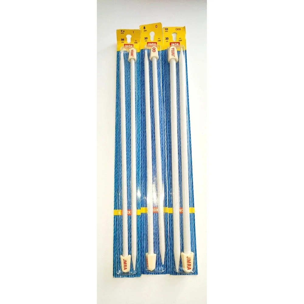 Inox Knitting Needles Lot • Mixed Sizes • Stainless Steel Craft Tools
